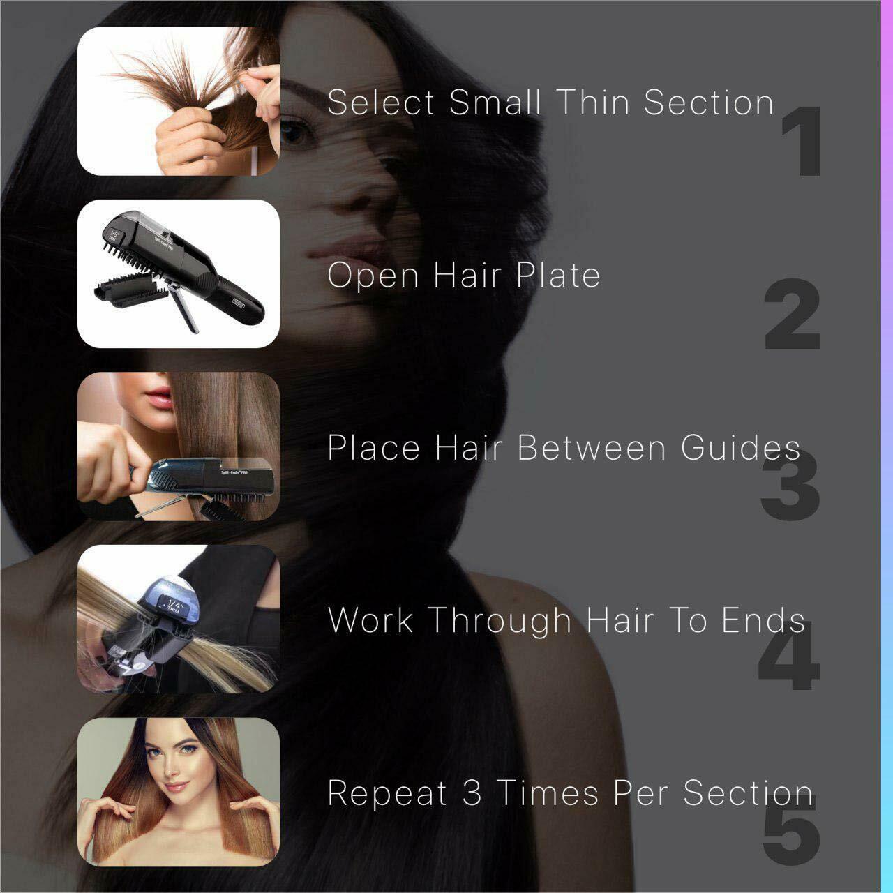 Split-Ender PRO 2 - Cordless Split End Hair Trimmer - Includes Accessories + Bag