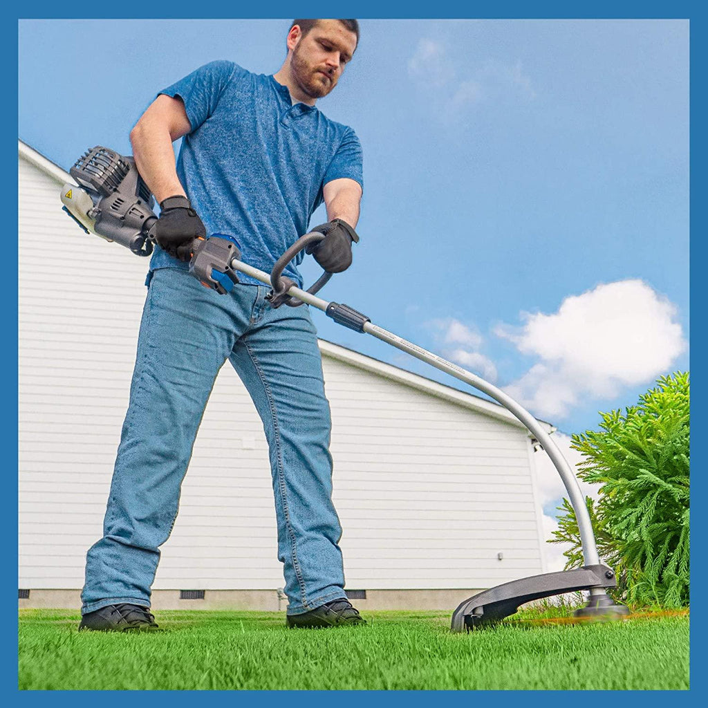 LawnMaster NPTGCP2517B No-Pull Gas String Trimmer with Electric Start 25cc 2 Cycle,17-Inch