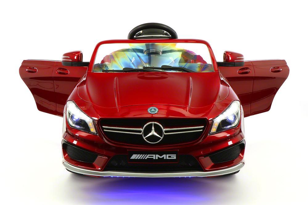 CARZ4KIDS MERCEDES CLA45 AMG 12V ELECTTRIC KIDS RIDE ON TOY CAR BATTERY POWERED LED WHEELS PARENTAL REMOTE MP3 PLAYER  | CHERRY RED METALLIC