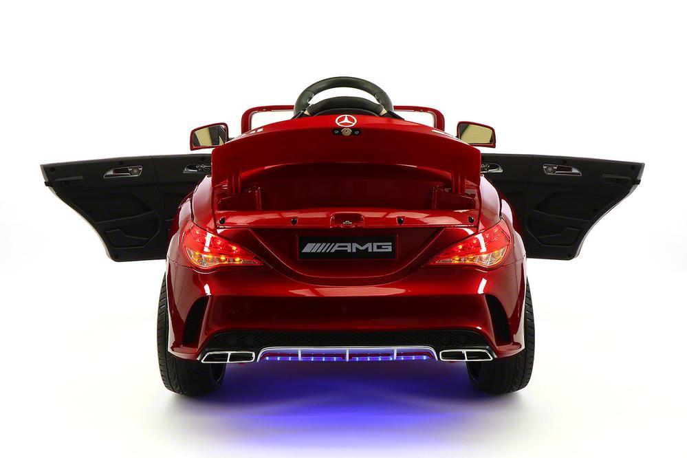 CARZ4KIDS MERCEDES CLA45 AMG 12V ELECTTRIC KIDS RIDE ON TOY CAR BATTERY POWERED LED WHEELS PARENTAL REMOTE MP3 PLAYER  | CHERRY RED METALLIC