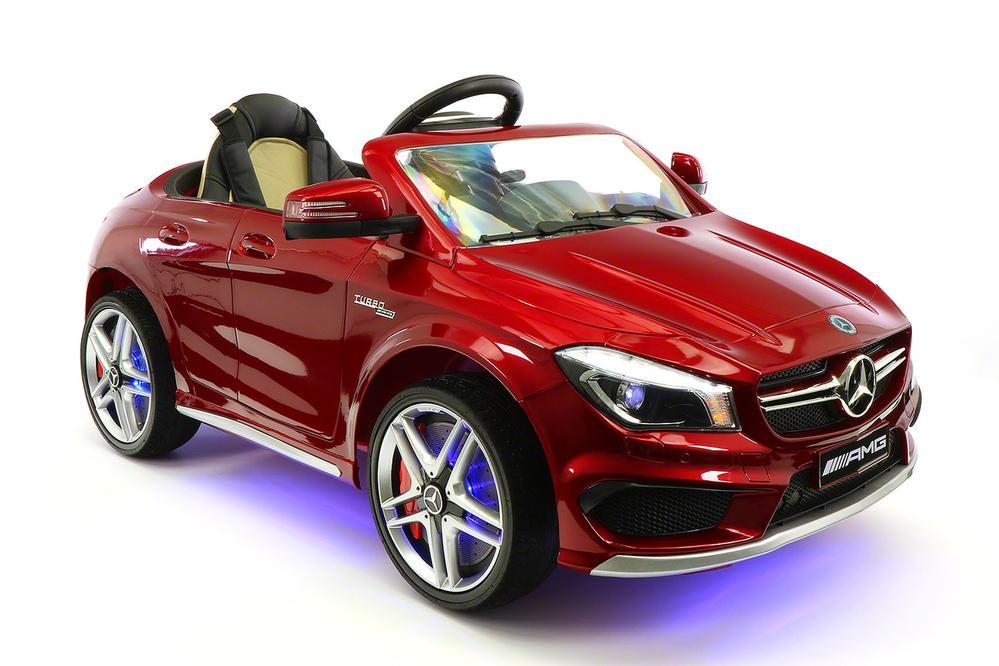 CARZ4KIDS MERCEDES CLA45 AMG 12V ELECTTRIC KIDS RIDE ON TOY CAR BATTERY POWERED LED WHEELS PARENTAL REMOTE MP3 PLAYER  | CHERRY RED METALLIC