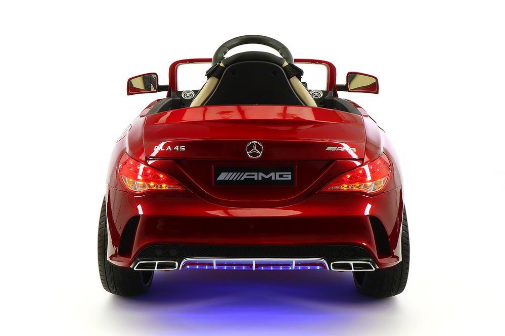 CARZ4KIDS MERCEDES CLA45 AMG 12V ELECTTRIC KIDS RIDE ON TOY CAR BATTERY POWERED LED WHEELS PARENTAL REMOTE MP3 PLAYER  | CHERRY RED METALLIC