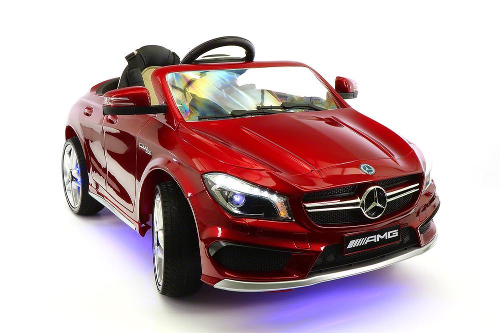 CARZ4KIDS MERCEDES CLA45 AMG 12V ELECTTRIC KIDS RIDE ON TOY CAR BATTERY POWERED LED WHEELS PARENTAL REMOTE MP3 PLAYER  | CHERRY RED METALLIC
