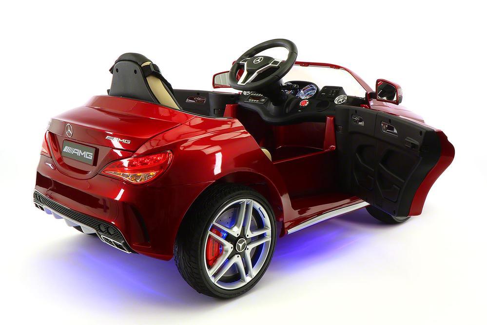 CARZ4KIDS MERCEDES CLA45 AMG 12V ELECTTRIC KIDS RIDE ON TOY CAR BATTERY POWERED LED WHEELS PARENTAL REMOTE MP3 PLAYER  | CHERRY RED METALLIC