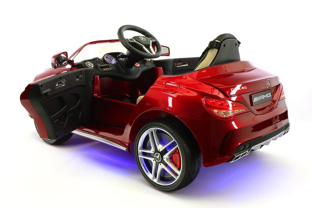 CARZ4KIDS MERCEDES CLA45 AMG 12V ELECTTRIC KIDS RIDE ON TOY CAR BATTERY POWERED LED WHEELS PARENTAL REMOTE MP3 PLAYER  | CHERRY RED METALLIC