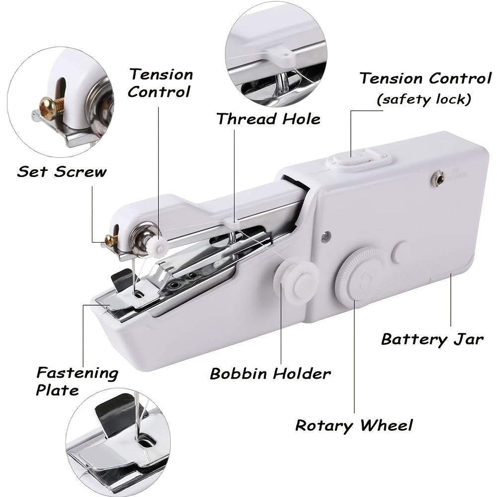 1pc Handheld Sewing Machine Mini Sewing Machines, Portable Sewing Machine  Handheld Stitch Tool For Fabric, Kids Cloth, Clothing (battery Not Included)
