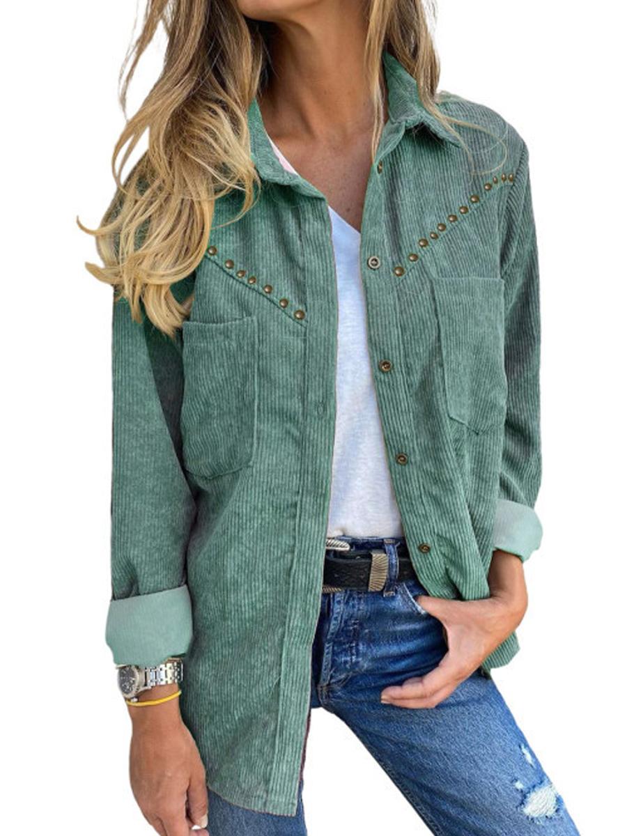 Autumn And Winter Single-breasted Casual Blouse
