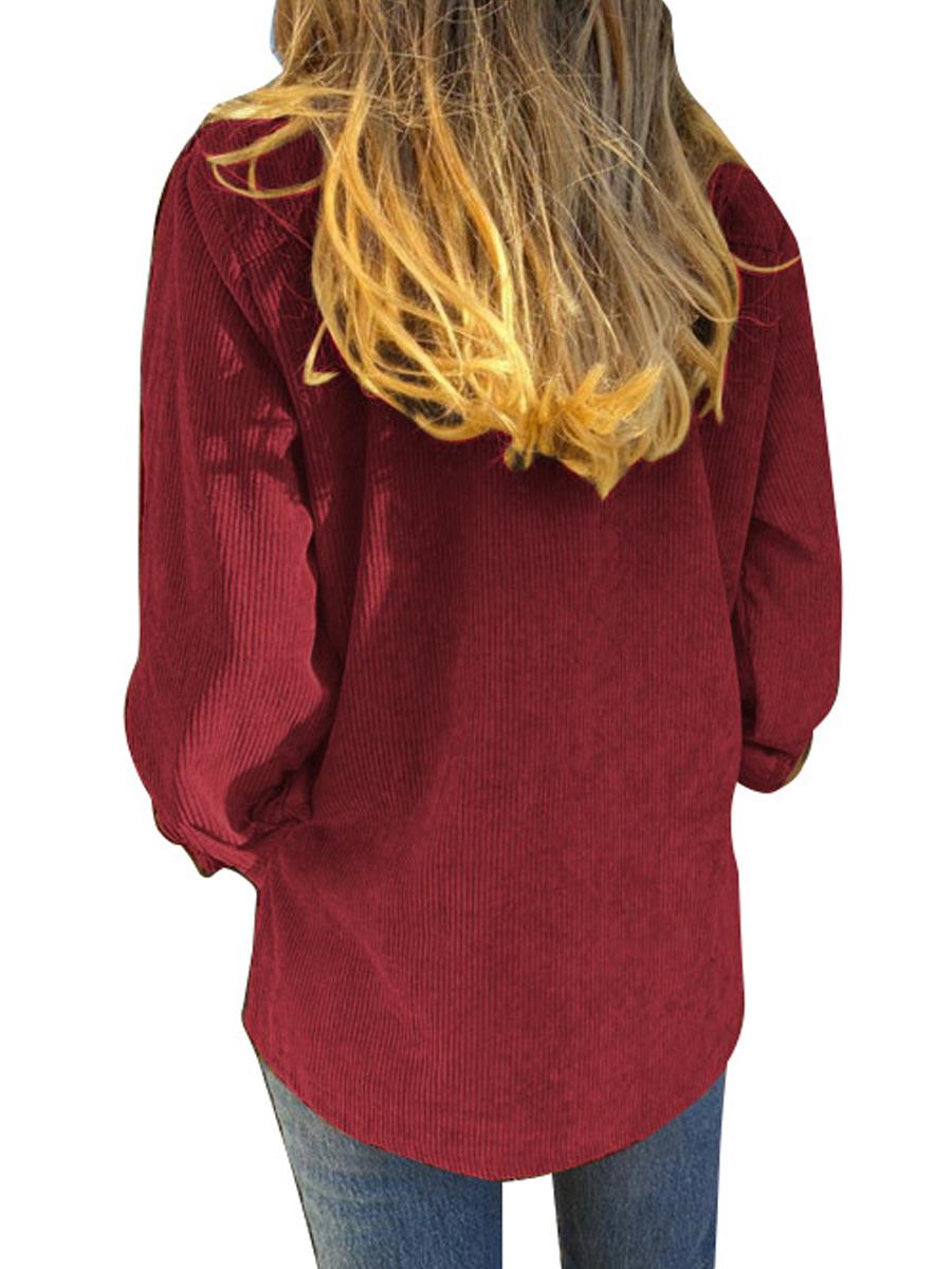 Autumn And Winter Single-breasted Casual Blouse