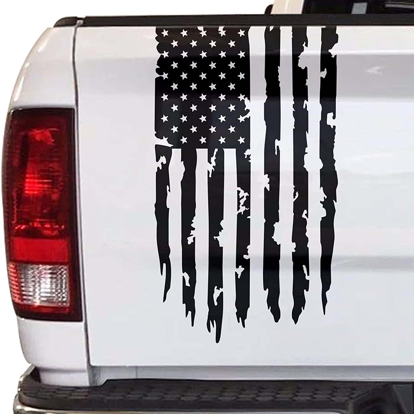 Show Your Patriotism with this American Flag Pickup Truck Car Sticker!