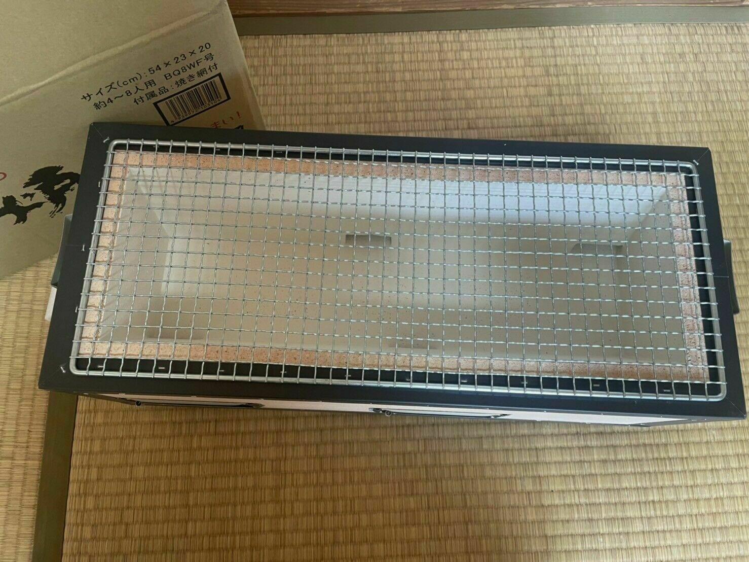 NEW!Yakitori BBQ Diatomite Charcoal Grill Barbecue Konro 54 x 23cm BQ8WF Japan