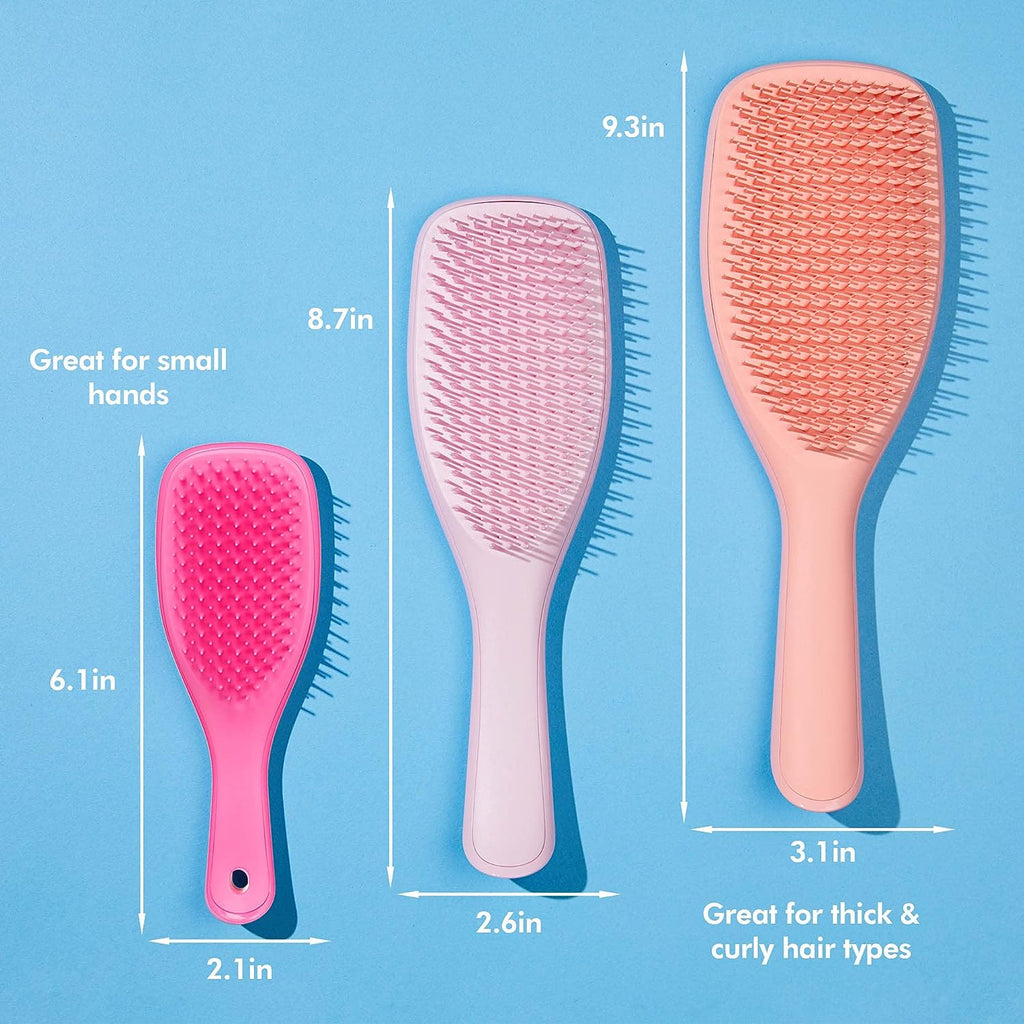 Tangle Teezer The Mini Ultimate Detangling Brush, Dry and Wet Hair Brush Detangler for Traveling and Small Hands, Pink Sherbert