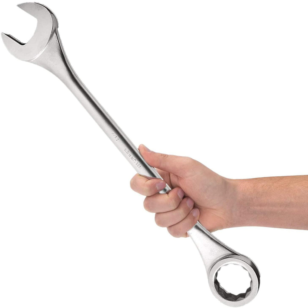 URREA 12-Point Combination Wrench - 2-5/16" Jumbo Mechanics Tool with Hot Drop Forged Construction &amp; Satin Finish - 1274
