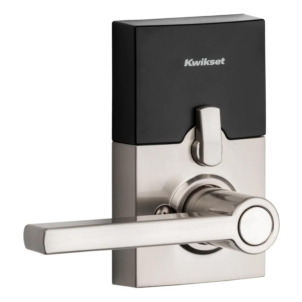 917 SmartCode Satin Nickel Contemporary Electronic Single-Cylinder Halifax Door Lever Featuring SmartKey Security