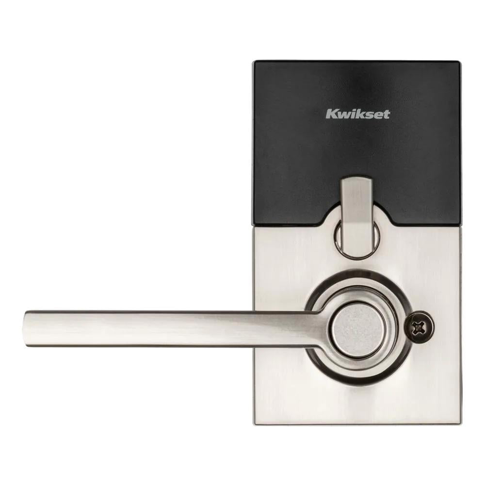 917 SmartCode Satin Nickel Contemporary Electronic Single-Cylinder Halifax Door Lever Featuring SmartKey Security