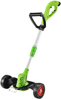 PEIHAN Hand-held Hand Push Dual-use Lightweight Lawn Edger,Powerful Electric Strimmer Household Lawn Mower Telescopic for Tree Branch Hedges DIY Lawn Garden Care Tool,Green