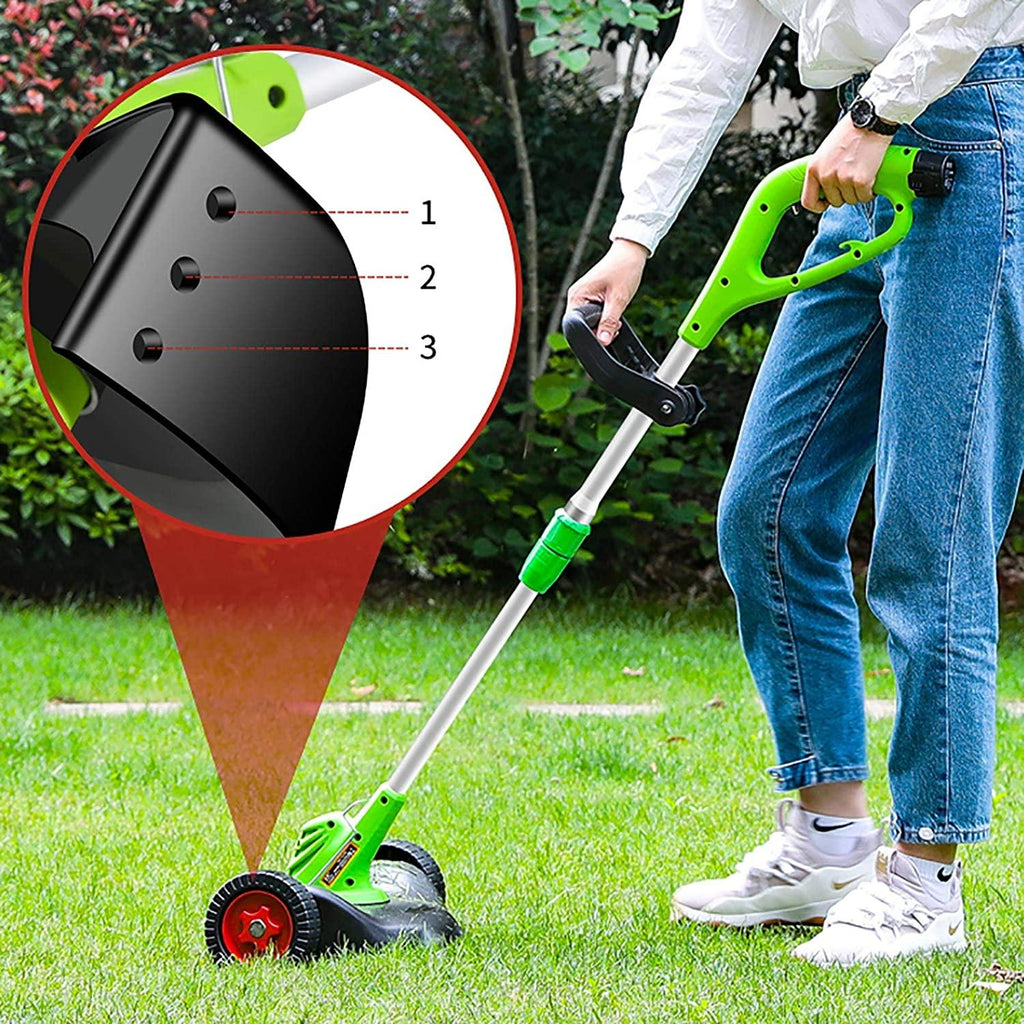 PEIHAN Hand-held Hand Push Dual-use Lightweight Lawn Edger,Powerful Electric Strimmer Household Lawn Mower Telescopic for Tree Branch Hedges DIY Lawn Garden Care Tool,Green