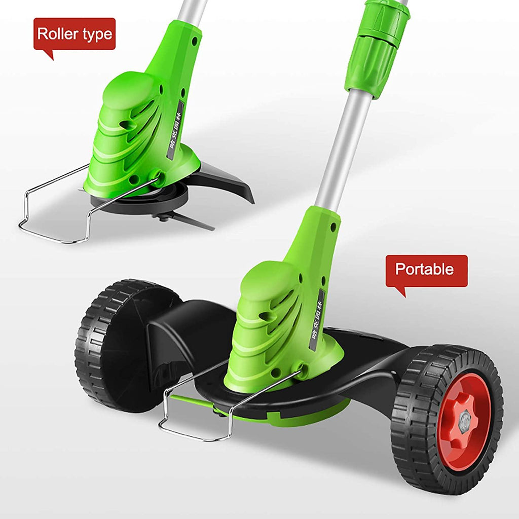 PEIHAN Hand-held Hand Push Dual-use Lightweight Lawn Edger,Powerful Electric Strimmer Household Lawn Mower Telescopic for Tree Branch Hedges DIY Lawn Garden Care Tool,Green