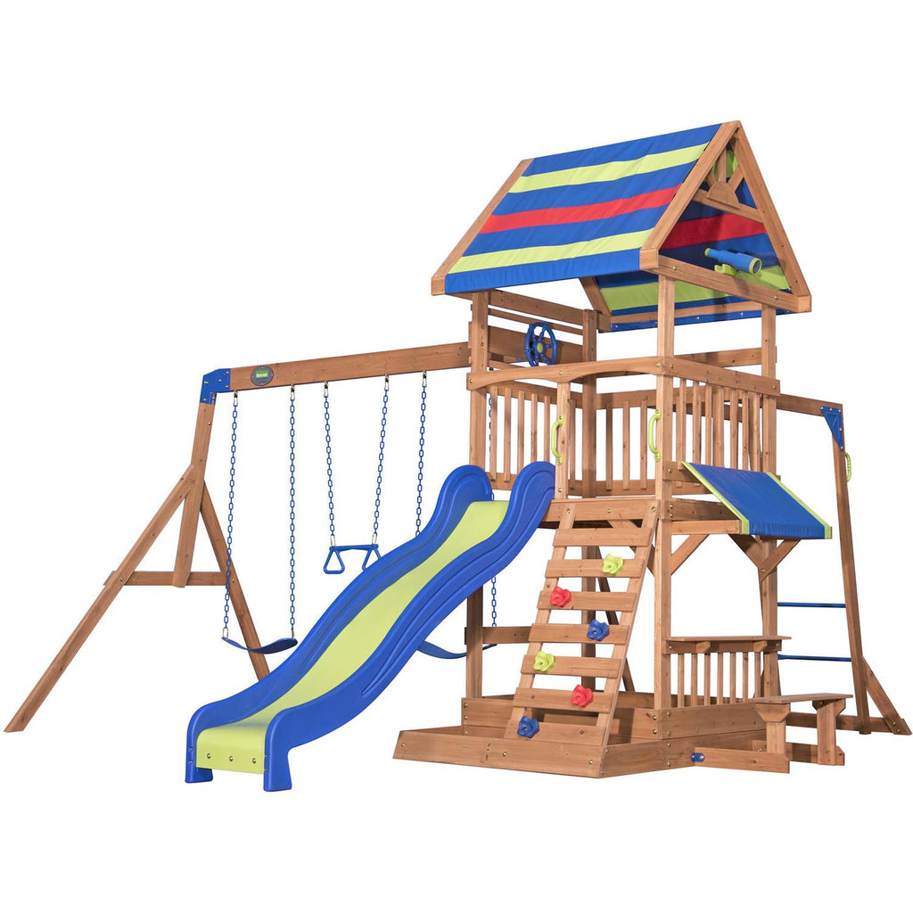 Backyard Discovery Beach Front Wooden Swing Set