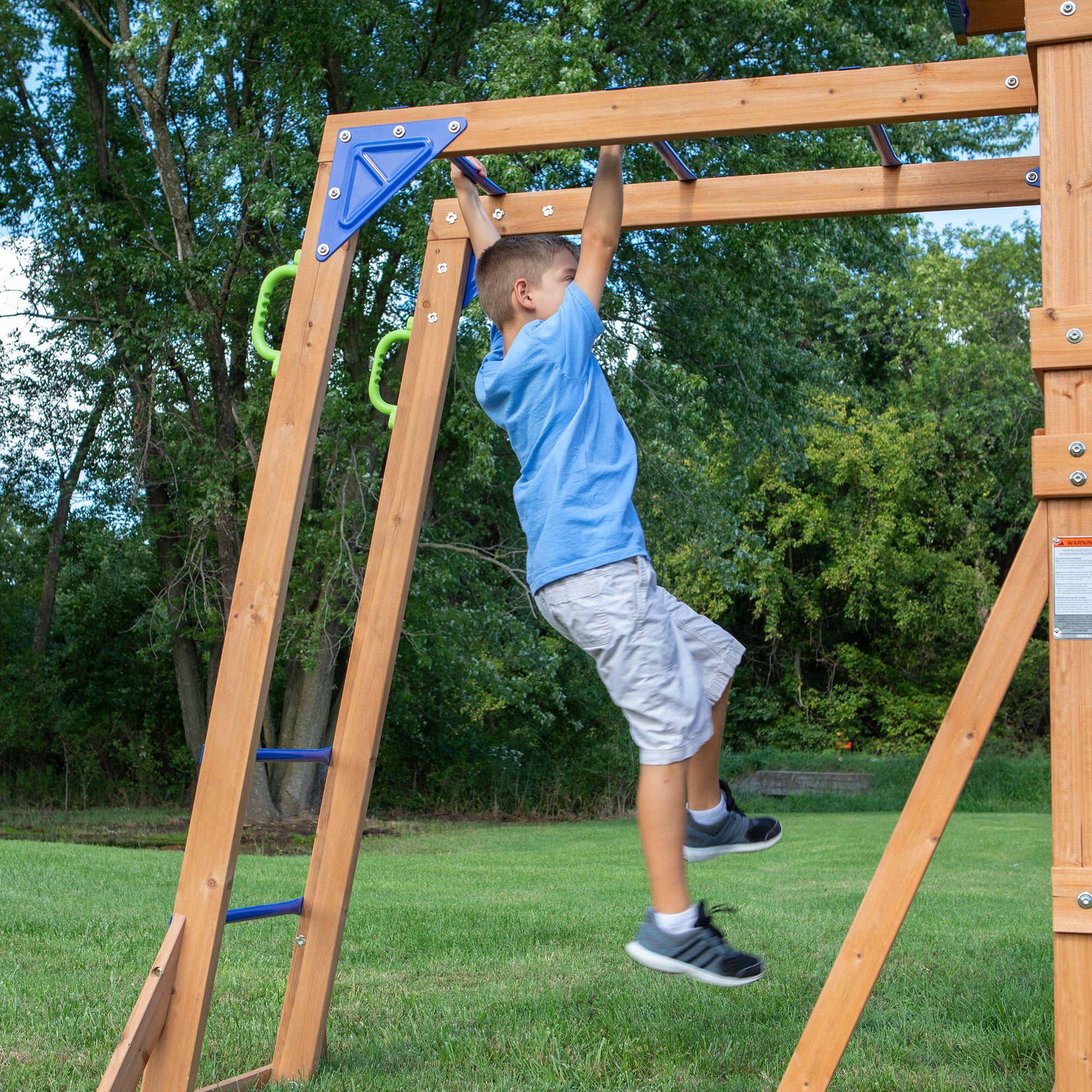 Backyard Discovery Beach Front Wooden Swing Set