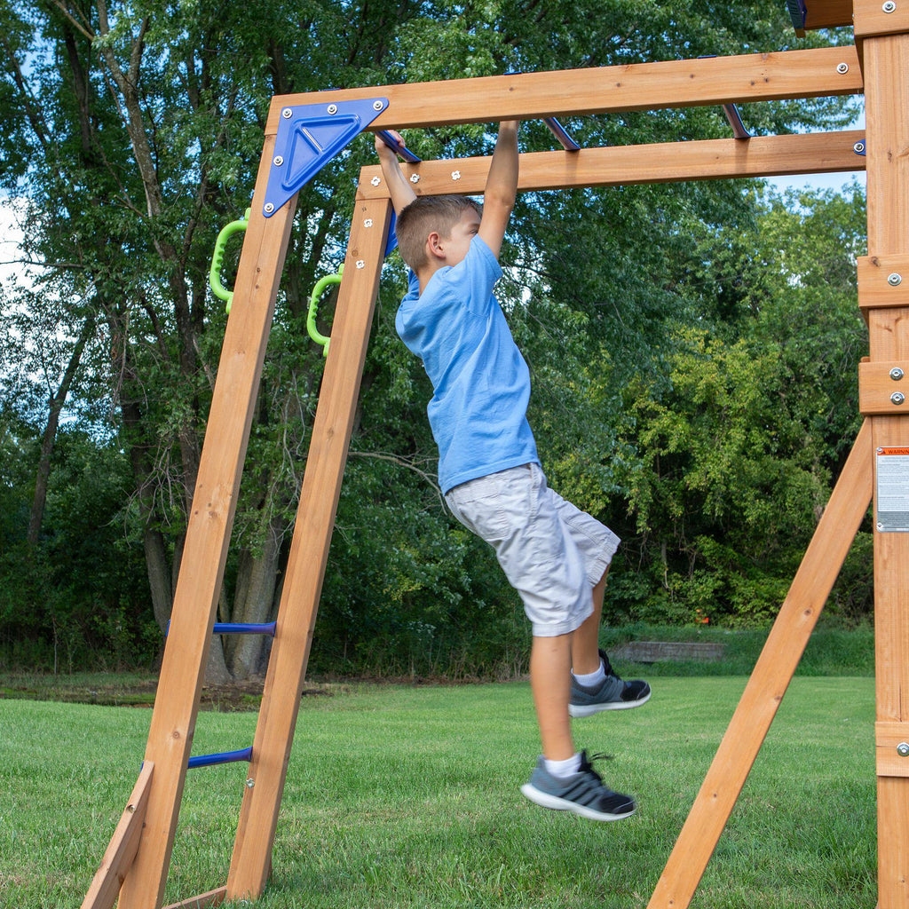 Backyard Discovery Beach Front Wooden Swing Set