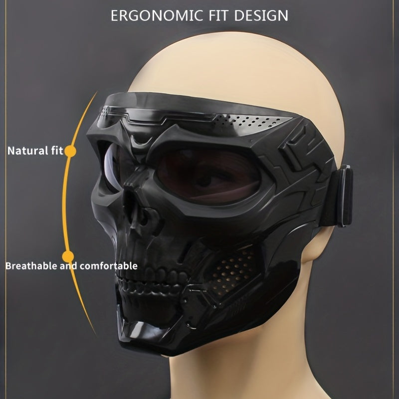 Skull Mask, Tactical Full Face Protection Outdoor Cycling Windproof Goggles, Sports &amp; Outdoor Supplies Cross-country Motorcycle Goggles Sports Riding