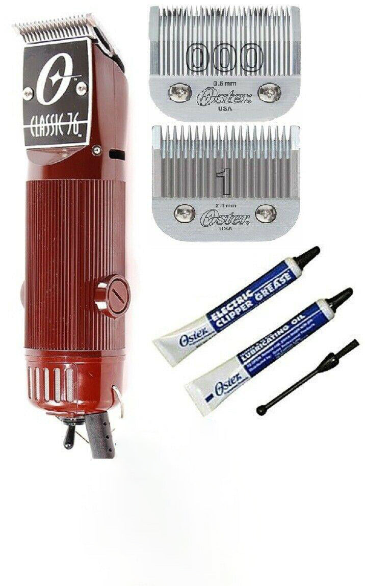 Oster PROFESSIONAL CLASSIC 76 CLIPPER SET # 000 & 1 Blades Hair Stylist Barber