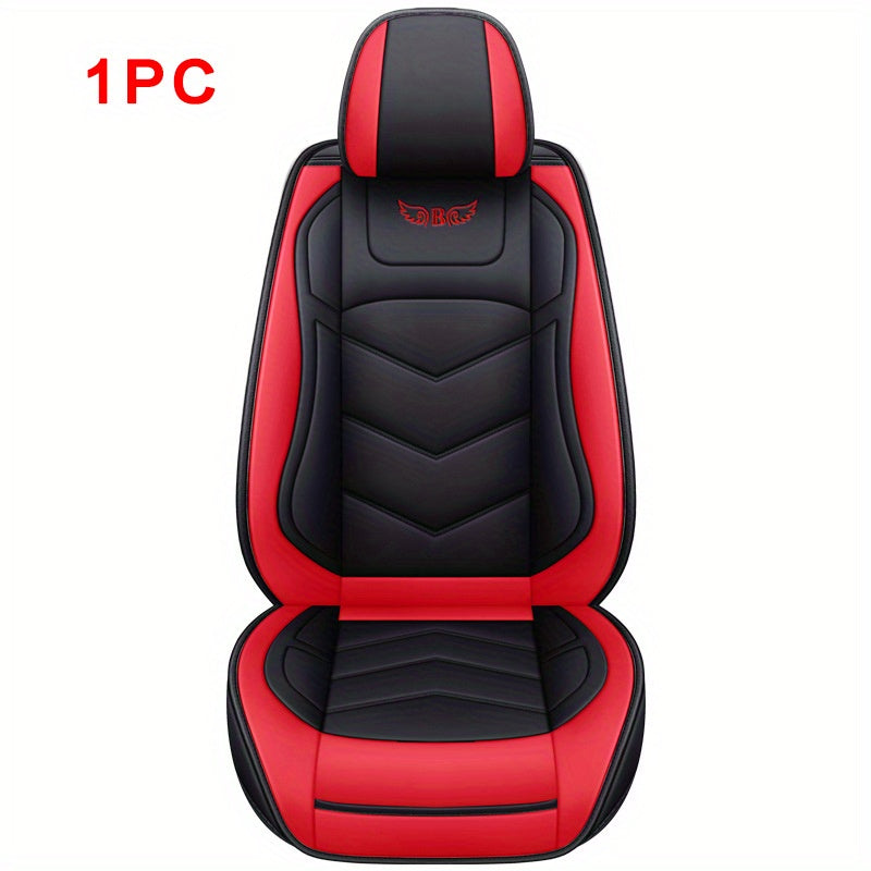 PU Leather Full Car Seat Covers Universal Fit Most Cars Four Seasons Car Seat Protector Waterproof Premium Textured Seat Cushion