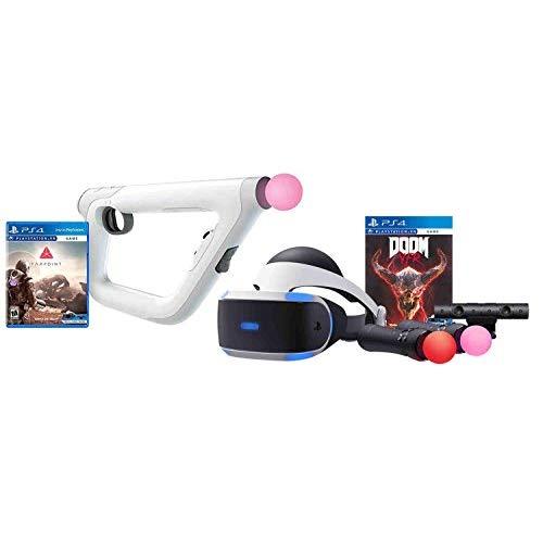 Refurbished PS4 Bundle VR Headset Farpoint Aim Controller Psvr Doom Cam2 Move Motion Controllers