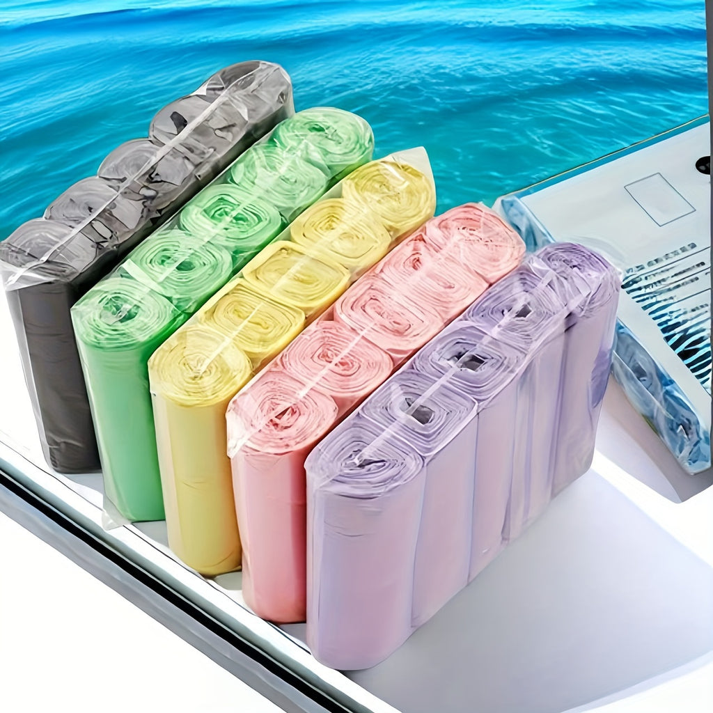 5 Packs of 75pcs 4 Gallon Small Trash Bags - Perfect for Bathroom, Kitchen &amp; Cleaning Storage!
