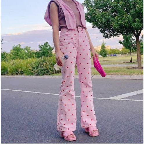 retro street straight leg pants