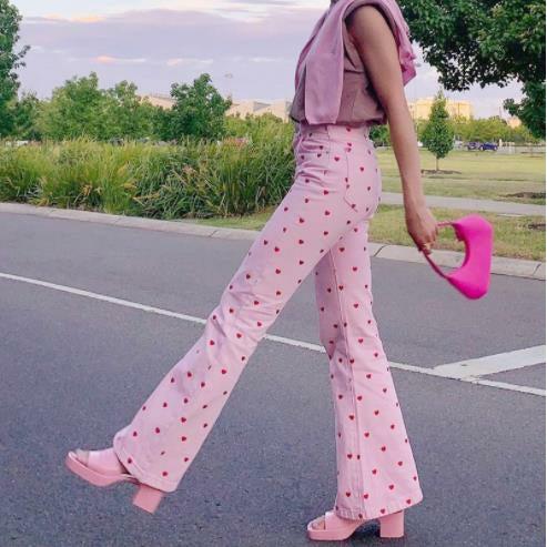 retro street straight leg pants