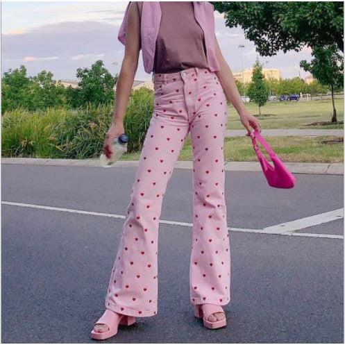 retro street straight leg pants