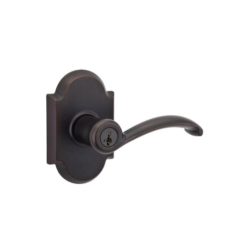 Austin Venetian Bronze Entry Door Lever Featuring SmartKey Security with Microban Antimicrobial Technology