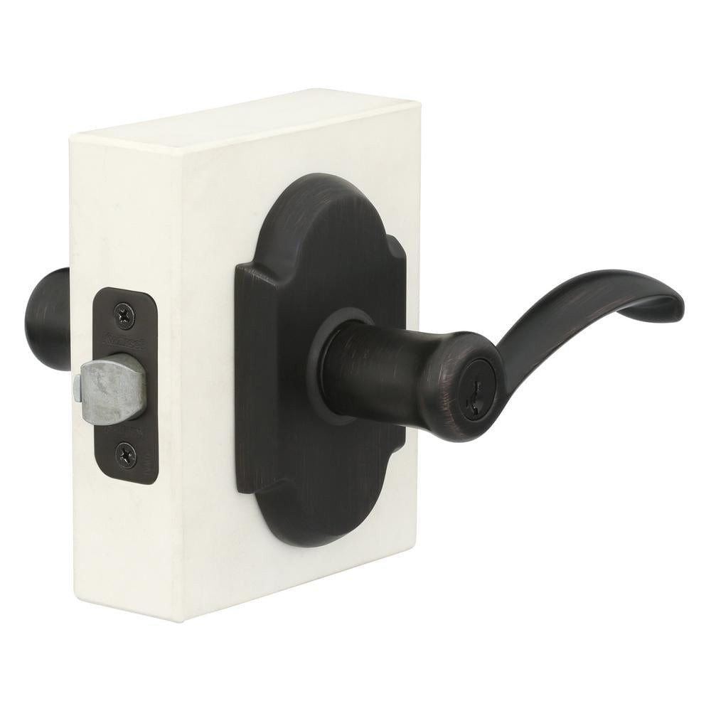 Austin Venetian Bronze Entry Door Lever Featuring SmartKey Security with Microban Antimicrobial Technology