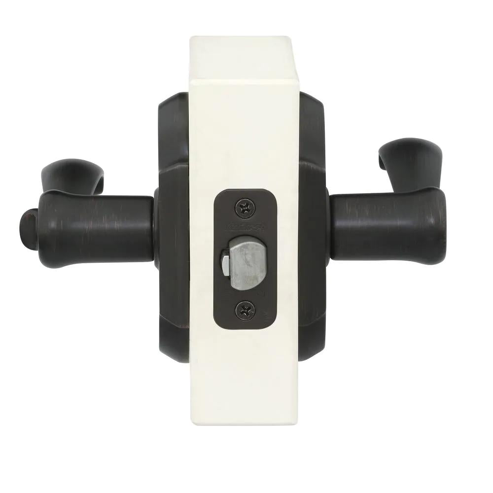 Austin Venetian Bronze Entry Door Lever Featuring SmartKey Security with Microban Antimicrobial Technology