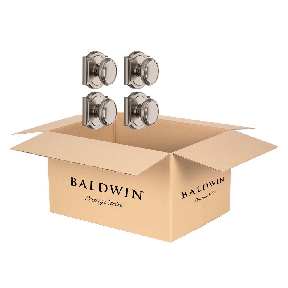 PrestiCarnaby Satin Nickel Hall/Closet Door Knob (4-Pack)