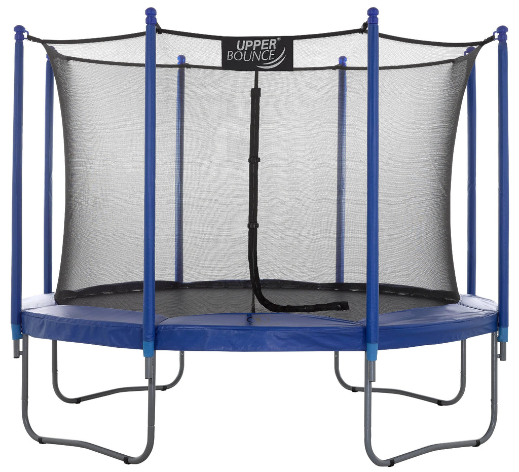 Upper Bounce 10' Trampoline, with Enclosure, Blue