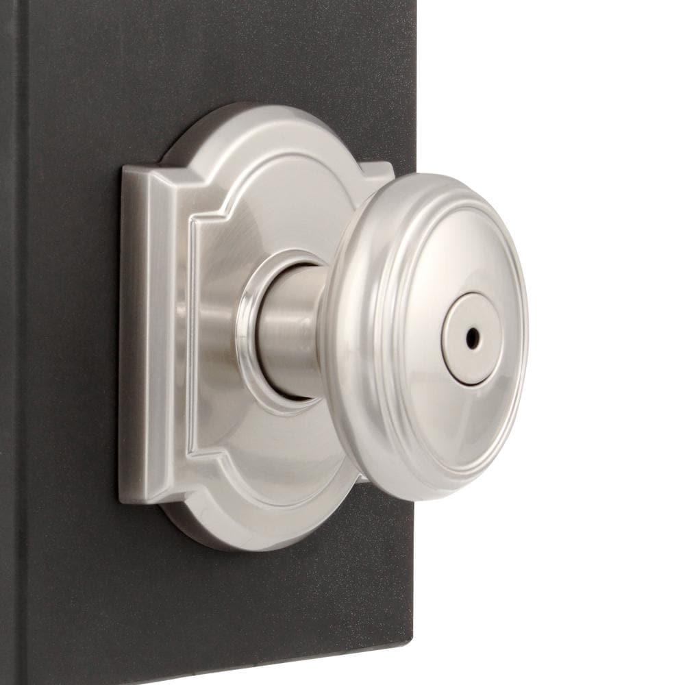 PrestiCarnaby Satin Nickel Bed/Bath Door Knob (4-Pack)