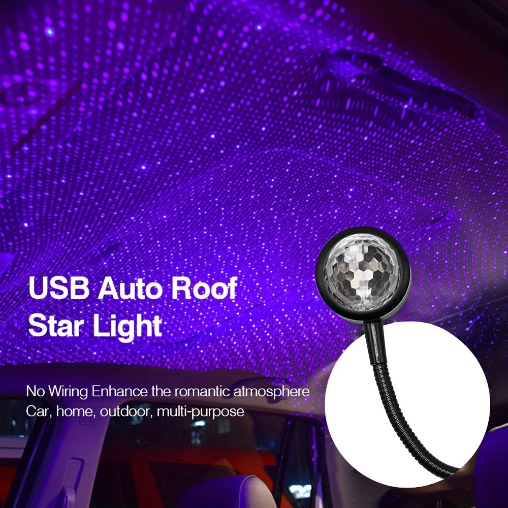 USB Music Rhythm Magic StaEffect Projection Lamp LED Party Disco StaLight Romantic Atmosphere LED Light For Cars Bedrooms Parties