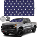 Autoamerics 1-Piece Windshield Sun Shade American Stars Flag USA Patriotic  - Foldable Car Front Window Sunshade for Sedans SUV Truck - Blocks Max UV Rays and Keeps Your Vehicle Cool - Large