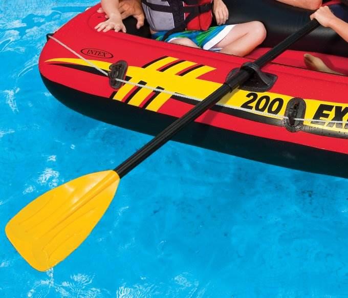 Oasis Island 5-Person Inflatable Floating LounRaft &amp; 48" Oars (2 Sets)