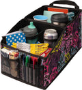 Lusso Gear Car Seat Organizer for Front or Backseat - Great for Adults &amp; Kids, Features 9 Storage Compartments for Toys, Magazines, Tissues, Maps, Books, Documents, Games &amp; More (Floral)