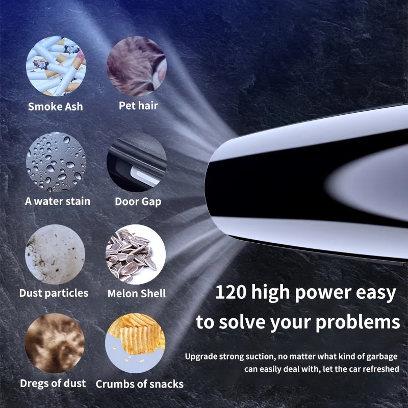 In-car Vehicle Household Indoor LarVacuum Cleaner Power LarSuction Strong Vacuum Vehicle Small Vehicle Vacuum Cleaner Dry-wet Dual-use