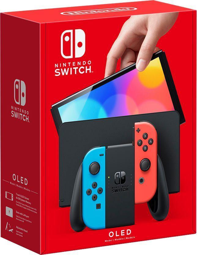 Switch  OLED Model w/ Neon Red &amp; Neon Blue Joy-Con