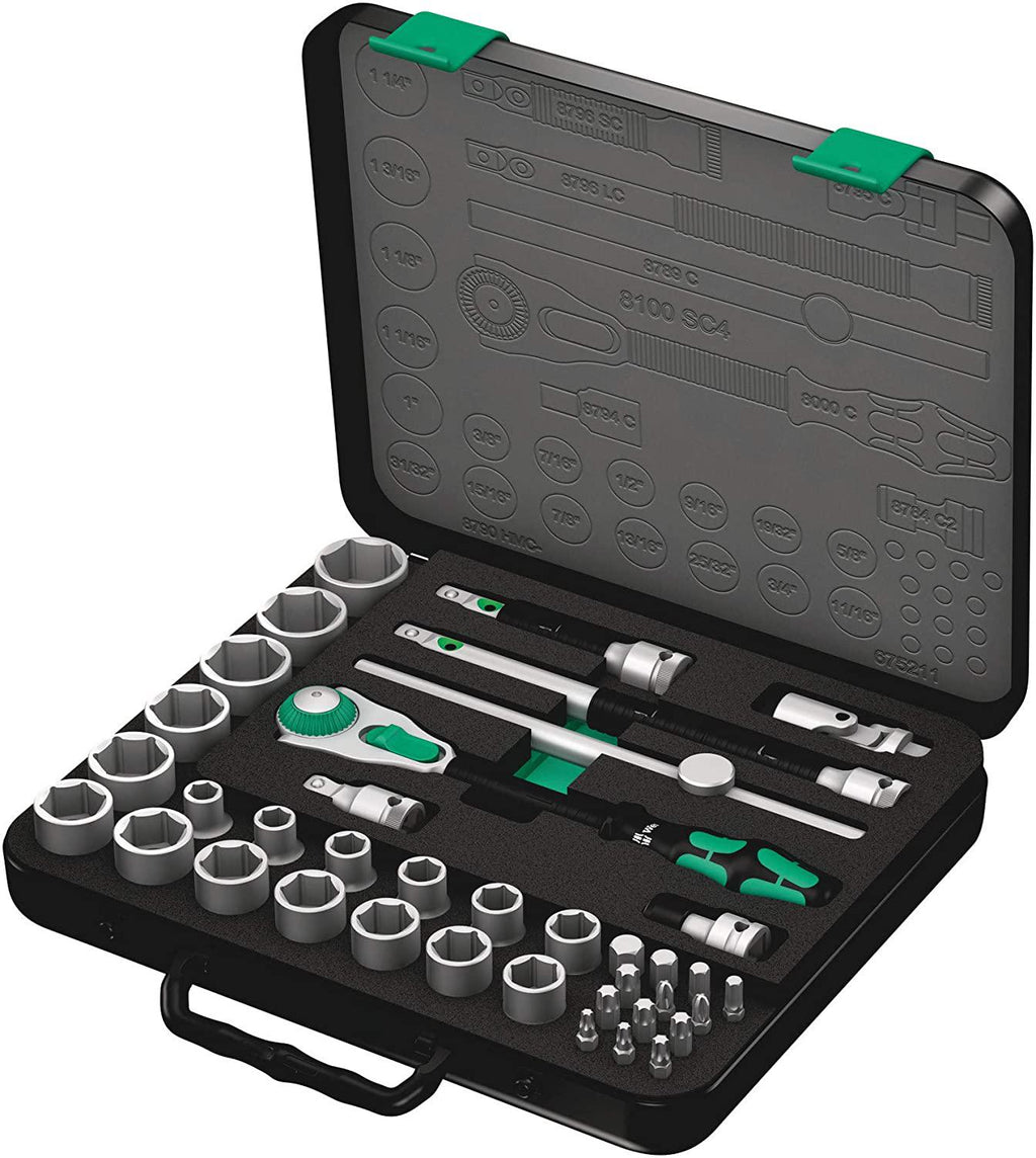 W5003647001 Zyklop 8100 SC 4 1/2-Inch SAE Ratchet Set, 38-Piece