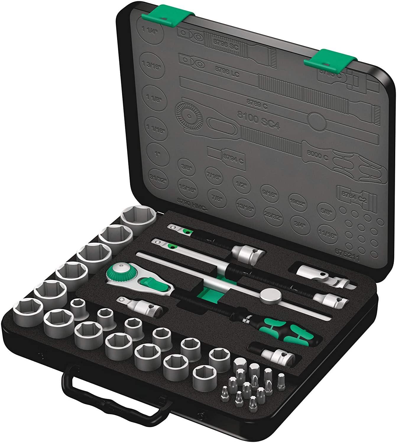 W5003647001 Zyklop 8100 SC 4 1/2-Inch SAE Ratchet Set, 38-Piece