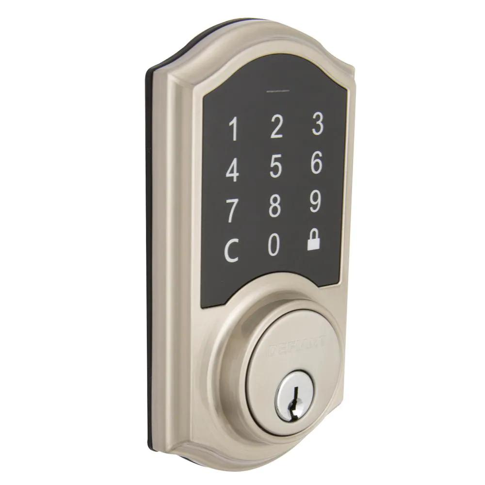 Castle Satin Nickel Electronic Single Cylinder Touchpad Deadbolt