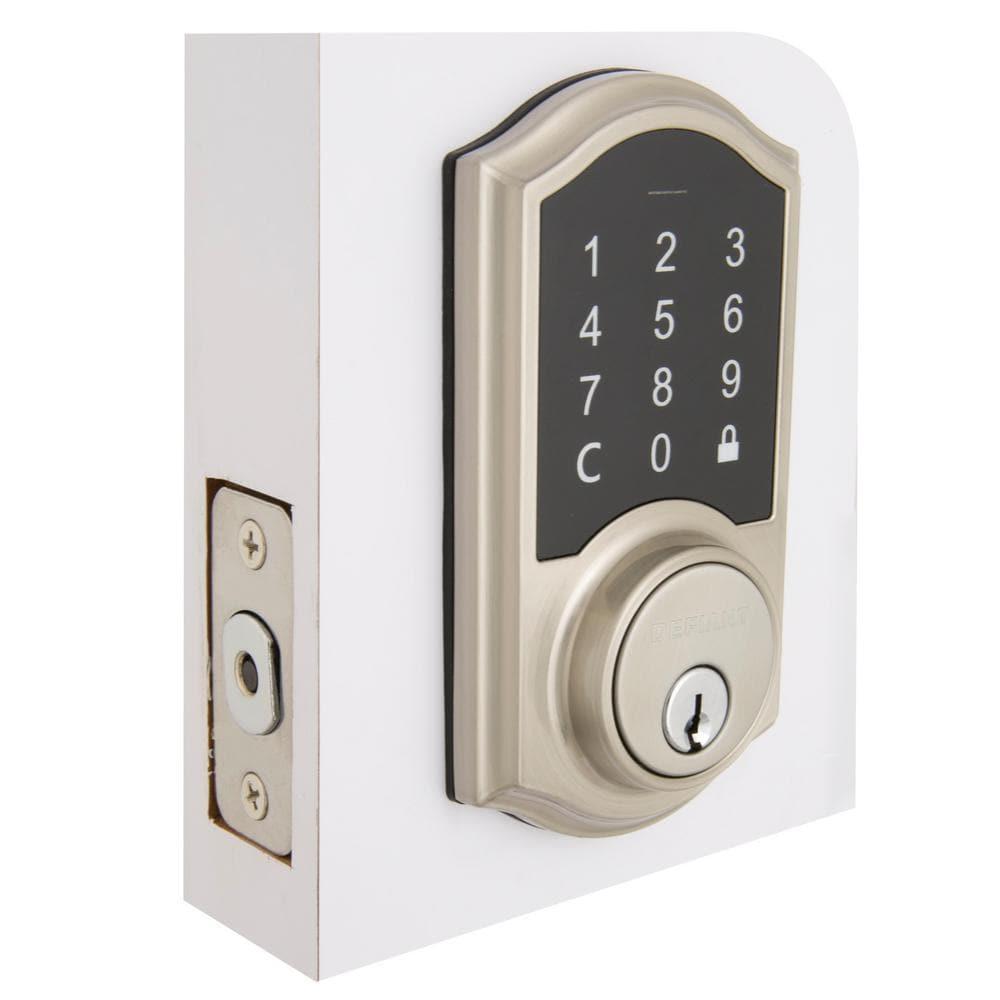 Castle Satin Nickel Electronic Single Cylinder Touchpad Deadbolt