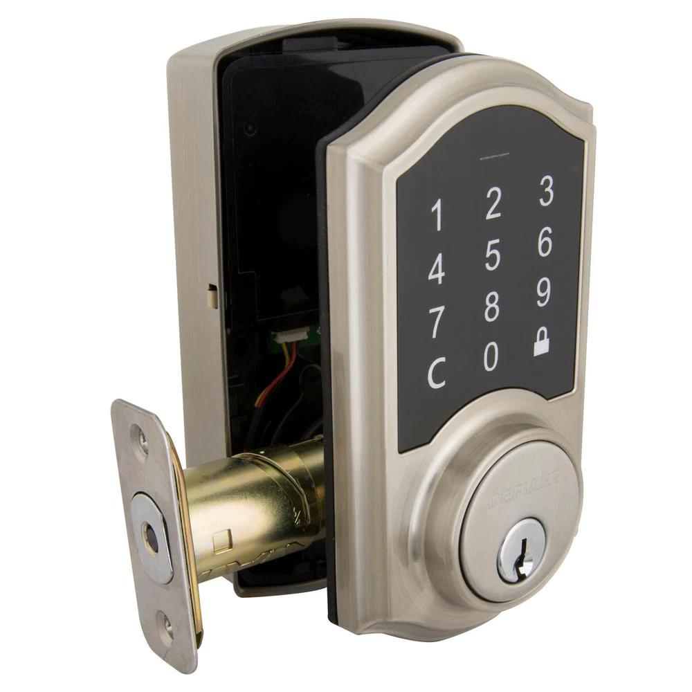 Castle Satin Nickel Electronic Single Cylinder Touchpad Deadbolt