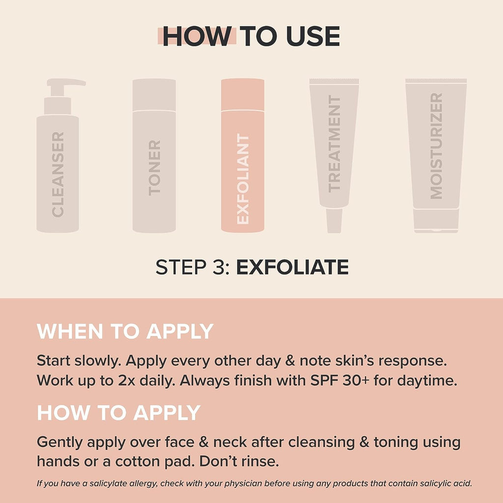 Paula's Choice Skin Perfecting 2% BHA Liquid Salicylic Acid Exfoliant, Gentle Facial Exfoliator for Blackheads, Large Pores, Wrinkles &amp; Fine Lines, Travel Size, 1 Fluid Ounce